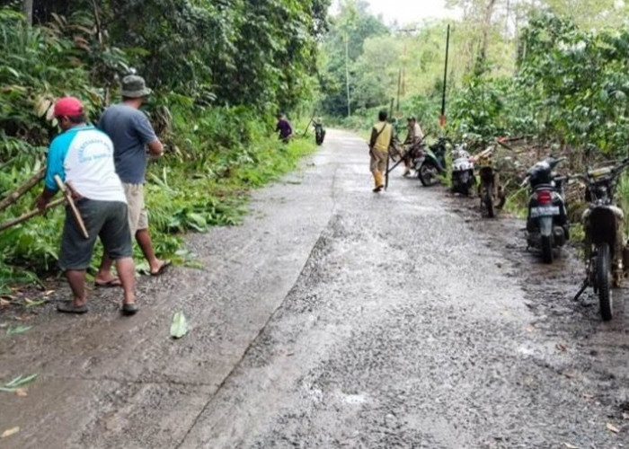 Pemerintah Desa Karang Endah dan Warga Gotong Royong Tebas Bayang, Ruas Jalan Kecamatan Kini Lebih Aman dan Ny
