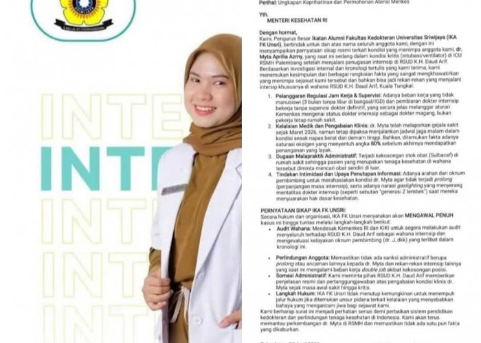 Wafat dr Myta Aprilia Azmy Diduga Tak Wajar, Sistem Kerja Dokter Internship Disorot