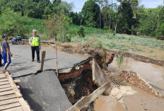 Hujan Deras Guyur OKU Selatan, Jembatan Sungai Keruh Jagaraga Putus