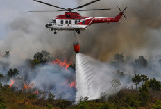 Karhutla Mulai Terjadi di Musi Banyuasin, Tim Gabungan Kerahkan Helikopter Water Bombing