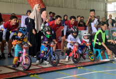 Para Pembalap Cilik Adu Skill Ngebut di Competition Pushbike South Sumatera Series V