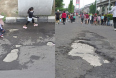 Jalan Fly Over Jakabaring Palembang Rusak Parah, Lubang Besar Ancam Keselamatan Pengendara