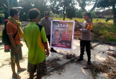 Kapolsek Simpang Pimpin Personel Sosialisasikan Larangan Karhutla