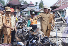 Wabup OKU Selatan Tinjau Lokasi Kebakaran di Kisam Ilir, Serahkan Bantuan kepada Korban