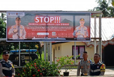 Polsek Simpang Martapura Pasang Spanduk Imbauan Larangan Bakar Hutan
