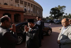 Kunjungan Bersejarah, Presiden Prabowo Sambangi Gedung Parlemen India