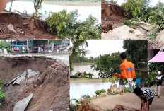 Detik-detik Jalan Amblas di Desa Rantau Panjang Muba Terekam Kamera
