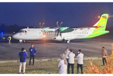 BUPATI OKU SELATAN HADIRI PERESMIAN RUTE PENERBANGAN HLP-WTX DI BANDAR UDARA GATOT SOEBROTO KABUPATEN WAY KANA