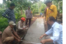 Pemdes Kembang Tinggi Bangun Jalan Desa