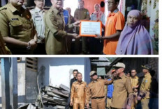 Wakil Bupati Oku Selatan Kunjungi Korban Kebakaran Di Desa Sukaraja 2 Dan Desa Kagelan Blambangan.