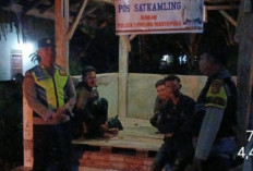 Personel Polsek Simpang Martapura Sambang dan Cek Pos Satkamling, Perkuat Keamanan Lingkungan
