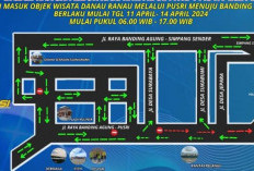 Polisi Terapkan Rekayasa Lalulintas One Way di Danau Ranau Selama Libur Lebaran