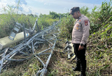 Tower XL dan Smartfren Setinggi 71 Meter di Indralaya Roboh Diterjang Angin Kencang