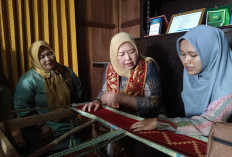 Ketua Dekranasda OKU Selatan Sambangi Pengrajin Sulam Benang Emas