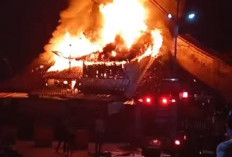 Lagi, Kebakaran Hebat Lahap 4 Ruko di Tangga Batu Muaradua