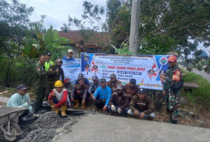 Polsek Belitang III Gelar Monitoring Pembangunan Jalan Usaha Tani