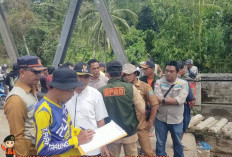 Pemkab OKU Selatan Survey Jembatan Teriti Runtuh di Mekakau Ilir