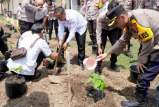 Polres OKU Selatan Bersama Pemkab Tanam Bibit Pangan Bergizi untuk Ketahanan Pangan