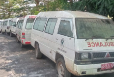 Banyak Bangkai Mobil Ambulans di Halaman Kantor BPKAD OKU Selatan