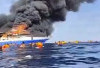 KM Barcelona VA Terbakar di Perairan Talise, Seluruh Penumpang Berhasil Dievakuasi