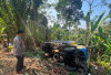 Truk Bermuatan Pupuk Mundur di Tanjakan Jagaraga OKU Selatan, Sopir Diduga Mengantuk dan Tak Miliki SIM B