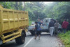 Diduga Sopir Mengantuk, Grand Max Terjun ke Parit di Warkuk Ranau Selatan, Seluruh Penumpang Selamat