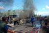 Kecelakaan Maut Bus ALS Vs Mobil Tangki di Muratara, 16 Orang Dikabarkan Tewas, Kendaraan Terbakar
